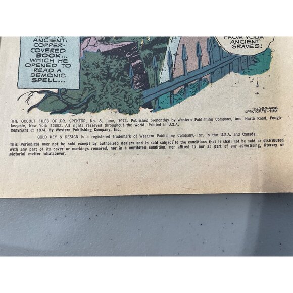 Gold Key The Occult Files Of Dr Spektor #8 June 1974 Draculas Vampire Legion - Picture 4 of 7